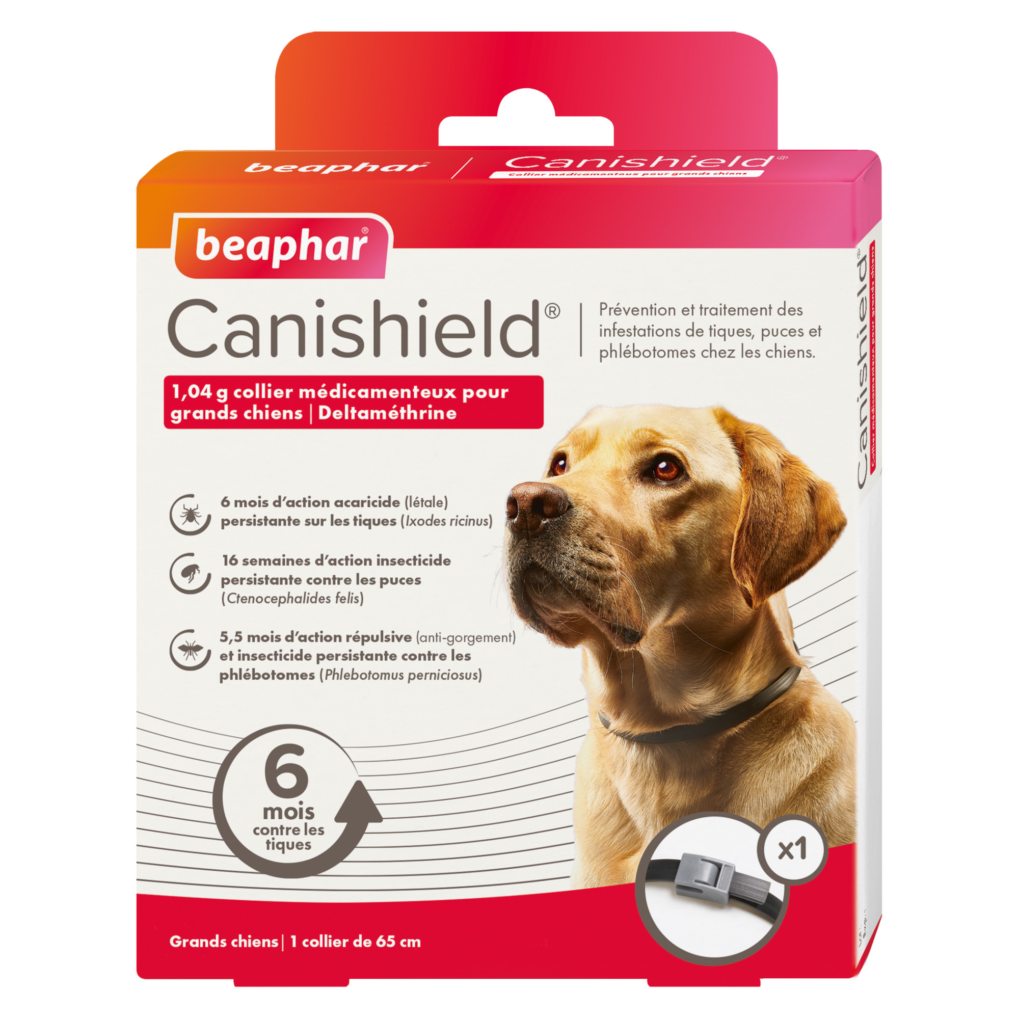 CANISHIELD® 1,04 g collier médicamenteux pour grands chiens  à la deltaméthrine – x 1 collier